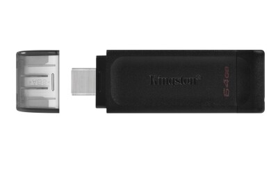 Kingston Technology DataTraveler 70 USB flash drive 64 GB USB Type-C 3.2 Gen 1 (3.1 Gen 1) Black