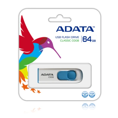 ADATA C008 64 GB, USB 2.0, White/Blue