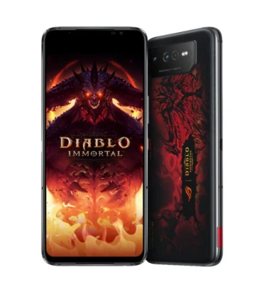 Asus ROG Phone 6 Diablo Immortal Edition Hellfire Red, 6.78 ", AMOLED, 1080 x 2448 pixels, Qualcomm SM8475, Snapdragon 8+ Gen 1 (4 nm), Internal RAM 16 GB, 512 GB, Dual SIM, Nano-SIM, 3G, 4G, 5G, Main camera 50+13+5 MP, Secondary camera 12 MP, Android, 12, 6000 mAh