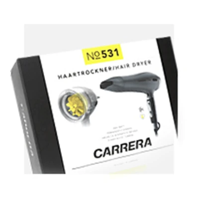 Carrera 531 Ionic Hairdryer  Ionic function, Motor type Power boost: durable DC motor with titanium and ceramic coating and AC turbine, 2400 W, Silver/Black