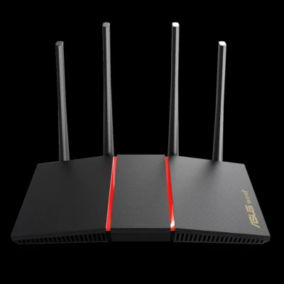 ASUS RT-AX55 wireless router Dual-band (2.4 GHz / 5 GHz) Gigabit Ethernet Black