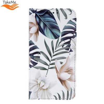 TakeMe Trendy Sāniski atverams maks ar magnētisku fiksāciju priekš Samsung Galaxy Note 10 Lite (N770F) ar Orhideju