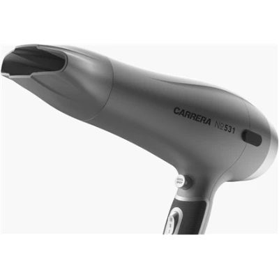 Carrera 531 Ionic Hairdryer  Ionic function, Motor type Power boost: durable DC motor with titanium and ceramic coating and AC turbine, 2400 W, Silver/Black