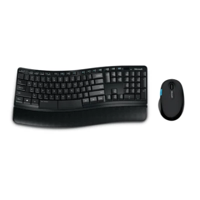 Microsoft L3V-00021 Sculpt Comfort Desktop Standard, Wireless, Keyboard layout EN, Black, Mouse included, Numeric keypad
