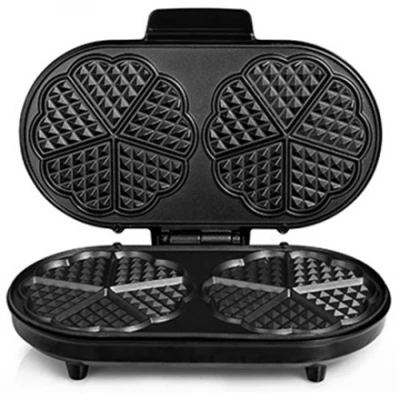 Waffle maker Tristar WF-2120 Black/Stainless steel, 1200 W, Heart shape, Number of waffles 10