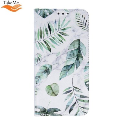TakeMe Trendy Чехол-книжка на магнитной фиксации для Samsung Galaxy Note 10 Lite (N770F) с Весенними листьями