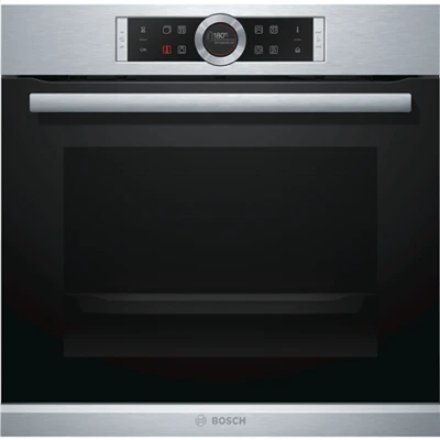 Bosch Serie 8 HRG675BS1S 71 L, Black, Stainless steel, Pyrolytic, Touch, Height 54.8 cm, Width 59.5 cm