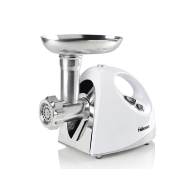 Tristar VM-4210 White, 3 Stainless steel grinding plates, Aluminum grinder head, Aluminum hopper tray, Sausage stuffer, Kubbe attachment, Sausage accessory, Stainless steel blade