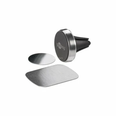 Goobay 38685 Magnetic mount Metal Slim Design for smartphones (35mm), black-silver