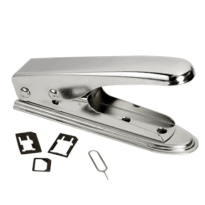 Logilink 2 in 1 SIM Card Cutter *For cutting of SIM cards into micro and nano format*Material: Stainless iron*For easy cutting of SIM cards*2x Nano-SIM cards, 1x Micro SIM Card*Adapter and 1x SIM card pin included*Color: Silver/Chrome