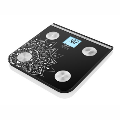 Gallet Personal scale  GALPEP712 Maximum weight (capacity) 150 kg, Accuracy 100 g, Memory function, 10 user(s), Black with motive