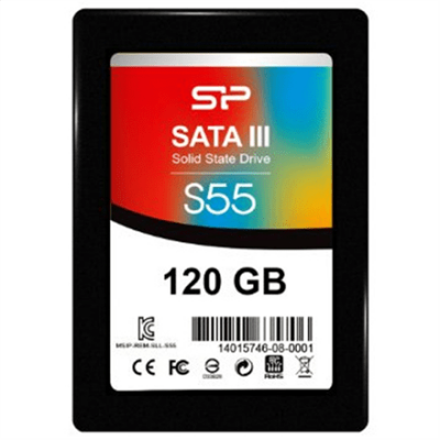 Silicon Power Slim S55 120 GB, SSD interface SATA, Write speed 420 MB/s, Read speed 550 MB/s