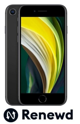 Renewd iPhone SE2020 Black 64GB with 24 months warranty