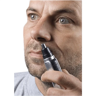 Tristar Nose and ear trimmer Nose and ear trimmer, AA (not included), Black, Silver