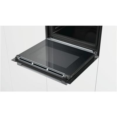 Bosch Serie 8 HRG675BS1S 71 L, Black, Stainless steel, Pyrolytic, Touch, Height 54.8 cm, Width 59.5 cm