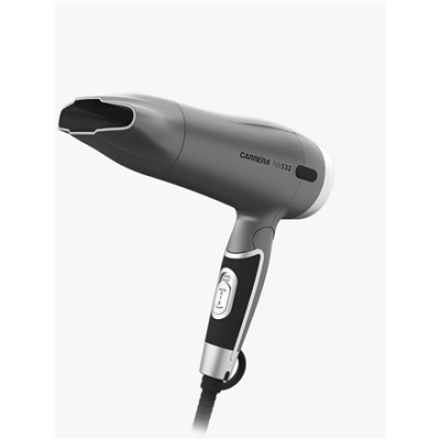 Carrera 532 Compact Hairdryer  Ionic function, Foldable handle, 1600 W, Silver/Black